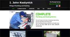 Desktop Screenshot of kostynickvillageplumbing.com