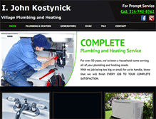 Tablet Screenshot of kostynickvillageplumbing.com